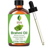 SVA Bhringraj Premium Carrier Oil 4Oz (118Ml) with Dropper for Hair Oiling, Scalp Massage & Skin Care