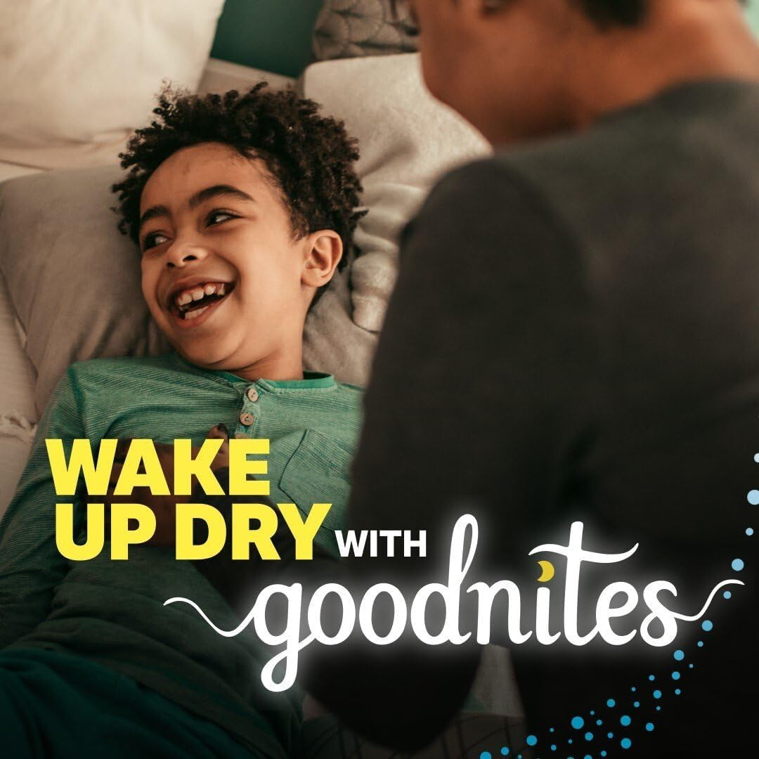 Goodnites Boys' Nighttime Bedwetting Underwear, Size S/M (43-68 Lbs), 44 Ct (2 Packs of 22), Packaging May Vary