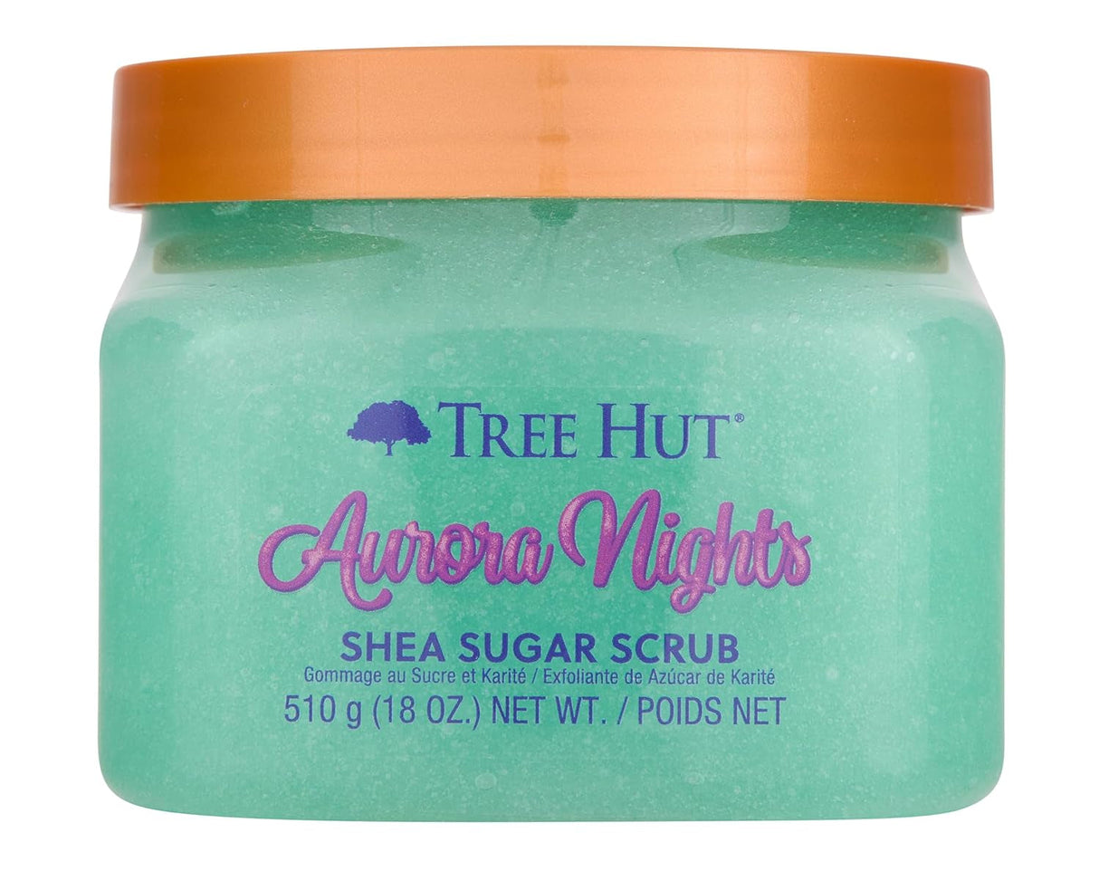Tree Hut Blue Lagoon Shea Sugar Scrub | Exfoliating Body Scrub Removes Dead, Dry Skin for a Soft & Hydrated Feel | Nourishing Essential Body Care | 18 Fl Oz.