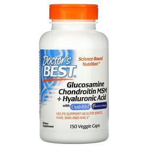 Doctor's Best, Glucosamine Chondroitin MSM + Hyaluronic Acid, 150 Veggie Caps - Supply Center USA