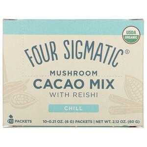 Four Sigmatic, Mushroom Cacao Mix with Reishi, 10 Packets, 0.21 oz (6 g) Each - Supply Center USA