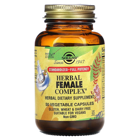 Solgar, Herbal Female Complex, 50 Vegetable Capsules - Supply Center USA