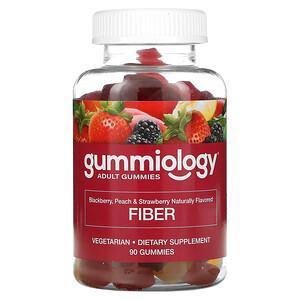 Gummiology, Fiber Gummies, Natural Peach, Strawberry, & Blackberry Flavors, 90 Gummies - Supply Center USA