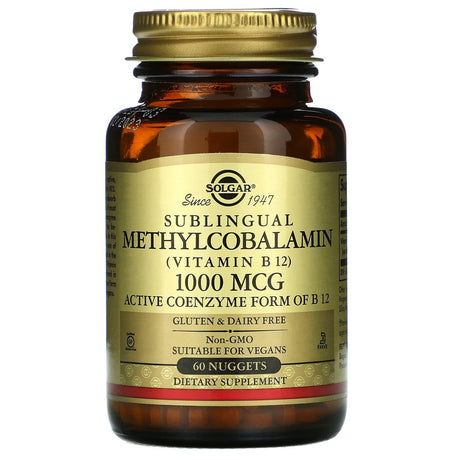 Solgar, Sublingual Methylcobalamin (Vitamin B12), 5,000 mcg, 30 Nuggets - Supply Center USA