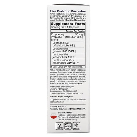 Jarrow Formulas, Jarro-Dophilus, Vaginal Probiotic, Women, 10 Billion, 30 Enteroguard Veggie Caps - Supply Center USA