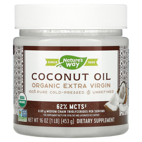 Nature's Way, Organic Coconut Oil, Extra Virgin, 32 oz (907 g) - Supply Center USA