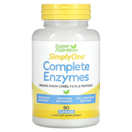 Super Nutrition, Simply One, Complete Enzymes, 90 Capsules - Supply Center USA