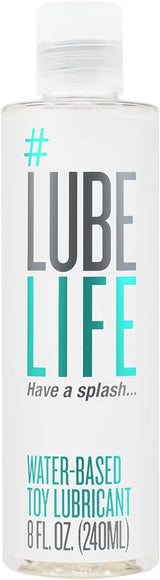 Lube Life Water-Based Toy Lubricant, Toy-Safe Lube for Men, Women and Couples, Non-Staining, 8 Fl Oz