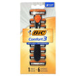 BIC, Comfort 3, 1 Handle, 6 Cartridges - Supply Center USA