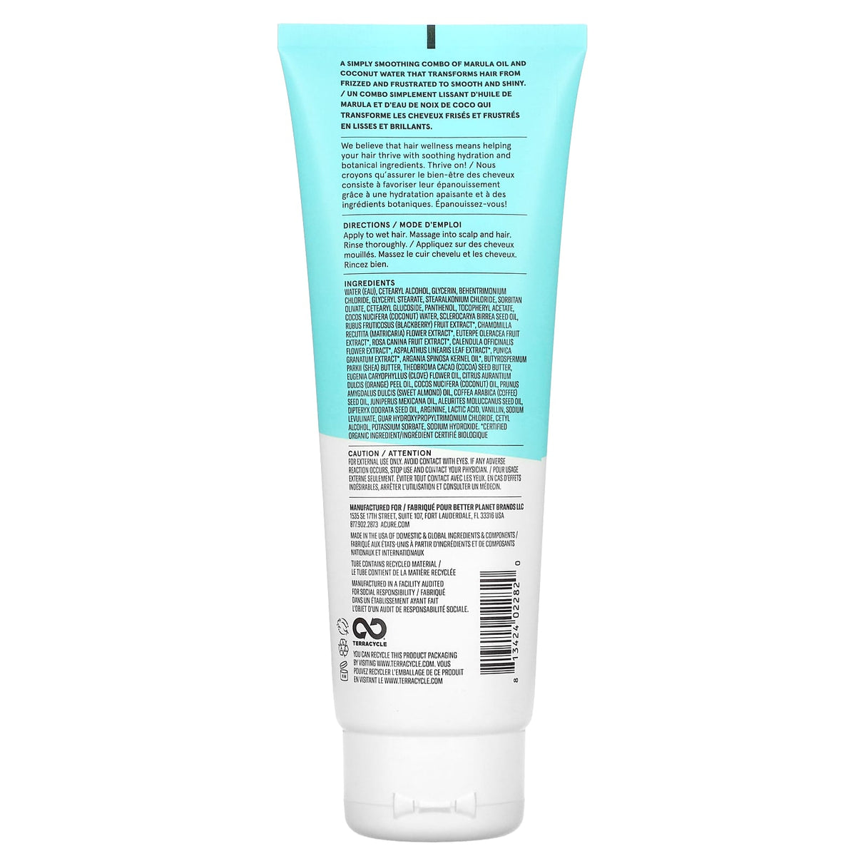Acure, Simply Smoothing Conditioner, Coconut & Marula Oil, 8 fl oz (236.5 ml)