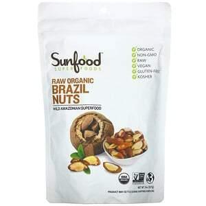 Sunfood, Raw Organic Brazil Nuts, 8 oz (227 g) - HealthCentralUSA