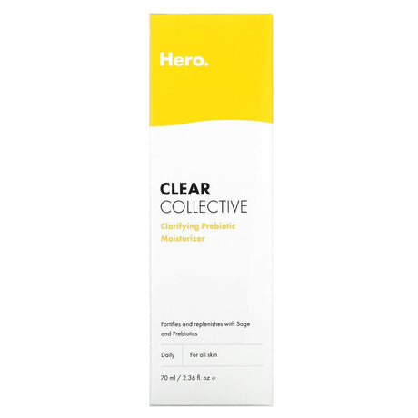 Hero Cosmetics, Clear Collective, Clarifying Prebiotic Moisturizer, 2.36 fl oz (70 ml) - Supply Center USA