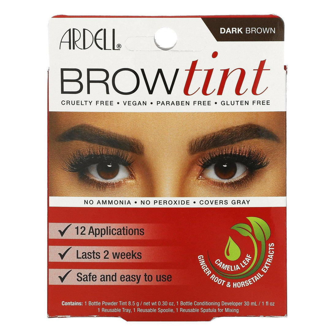 Ardell, Brow Tint, Dark Brown, 5 Piece Set - HealthCentralUSA