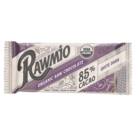 Rawmio, Essential Bar, Organic Raw Chocolate, 85% Cacao, Quite Dark, 1.1 oz (30 g) - Supply Center USA