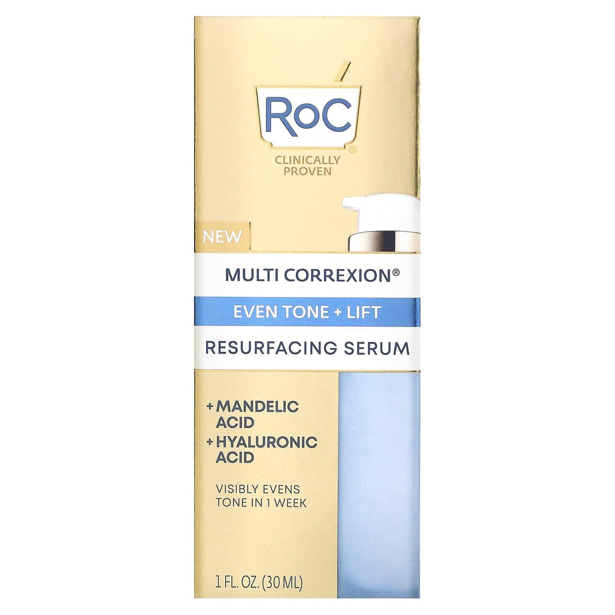 RoC, Multi Correxion, Even Tone + Lift, Resurfacing Serum, 1 fl oz (30 ml) - Supply Center USA