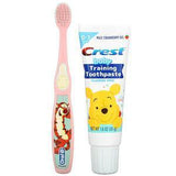 Crest, Baby Training Toothpaste Kit, Soft, 0-3 Years, Winnie the Pooh, Mild Strawberry, 1 Kit - Supply Center USA