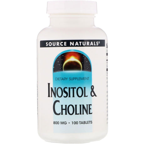 Source Naturals, Inositol & Choline, 800 mg, 100 Tablets - Supply Center USA