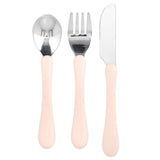 Green Sprouts, Stainless Steel & Sprout Ware®, Kid's Cutlery, 12+ Months, Pink, 3 Pieces - Supply Center USA