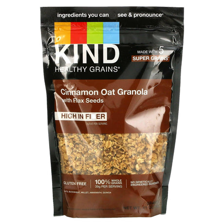 KIND Bars, Healthy Grains, Cinnamon Oat Granola with Flax Seeds, 11 oz (312 g) - Supply Center USA