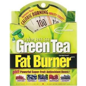 Green Tea Fat Burner, 30 Fast-Acting Liquid Soft-Gels - Supply Center USA