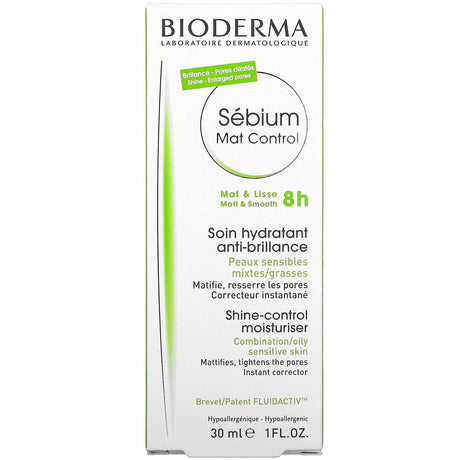 Bioderma, Sebium, Shine-Control Moisturiser, 1 fl oz (30 ml) - Supply Center USA