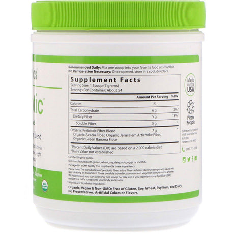 Hyperbiotics, Prebiotic, Organic Proprietary Blend, 13.23 oz (375 g) - Supply Center USA