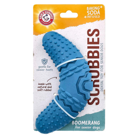 Arm & Hammer, Scrubbies, Dental Toy For Senior Dogs, Boomerang, 1 Toy - Supply Center USA