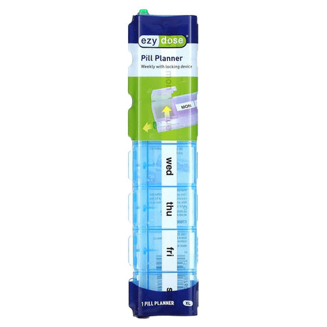 Ezy Dose, Weekly with Locking Device Pill Planner, XL, 1 Count - Supply Center USA