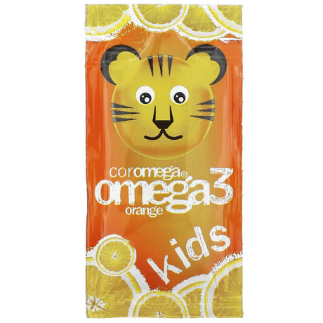 Coromega, Kids, Omega-3, Tropical Orange + Vitamin D, 30 Single Serving Packets, (2.5 g) - Supply Center USA