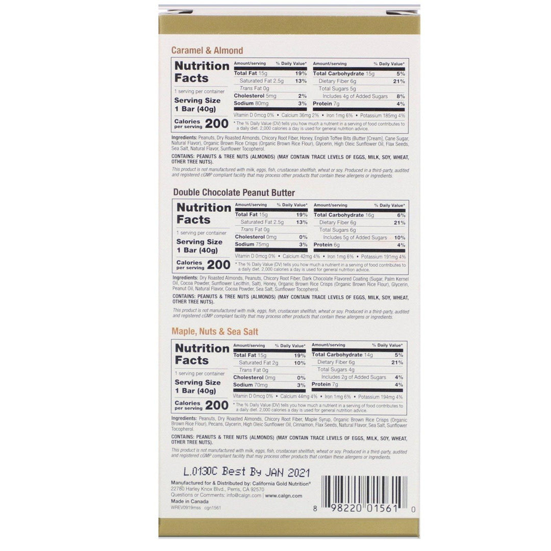 California Gold Nutrition, Foods, Sample Snack Bar Pack, 3 Bars, 1.4 oz (40 g) Each - HealthCentralUSA