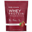 Dr. Mercola, Pure Power, Whey Protein + Probiotics, Strawberry, 1 lb 15 oz (880 g) - Supply Center USA