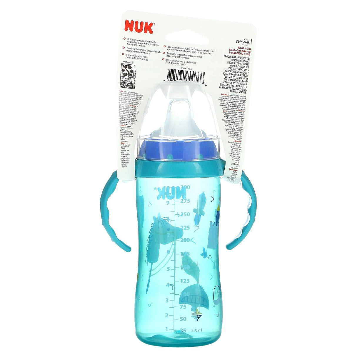 NUK, Large Learner Cup, 8+ Months, Blue, 1 Pack, 10 oz (300 ml) - Supply Center USA