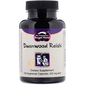 Dragon Herbs, Duanwood Reishi, 500 mg, 100 Vegetarian Capsules - Supply Center USA