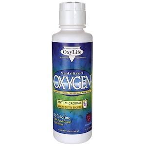 OxyLife, Stabilized Oxygen with Colloidal Silver and Aloe Vera, Mountain Berry, 16 oz (473 ml) - Supply Center USA