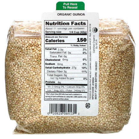 Bergin Fruit and Nut Company, Organic Quinoa, 16 oz (454 g) - Supply Center USA