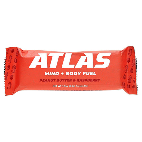 Atlas Bar, Inc, Protein Bar, Peanut Butter & Raspberry , 1.9 oz (54 g) - Supply Center USA