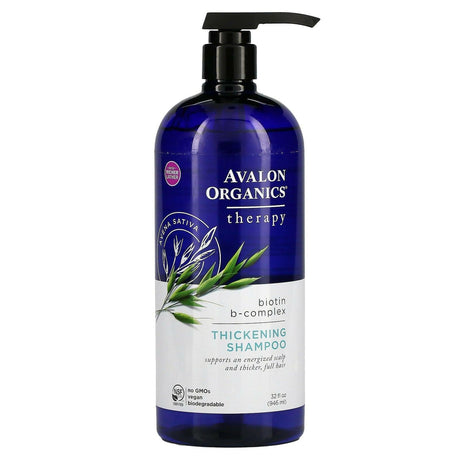 Avalon Organics, Thickening Shampoo, Biotin B-Complex, 32 fl oz (946 ml) - Supply Center USA