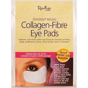 Reviva Labs, Collagen-Fibre Eye Pads, 3 Sets of Two Contoured Pads - Supply Center USA