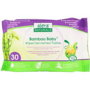 Aleva Naturals, Bamboo Baby Wipes, 30 Wipes - HealthCentralUSA