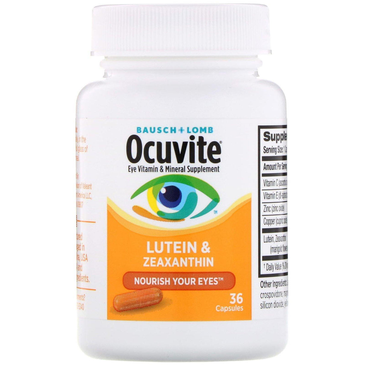 Bausch & Lomb, Ocuvite, Lutein & Zeaxanthin, 36 Capsules - Supply Center USA