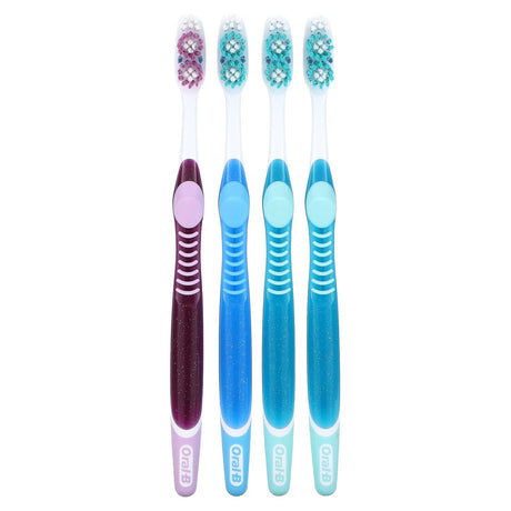 Oral-B, Vivid Whitening, Soft, 4 Toothbrushes - Supply Center USA