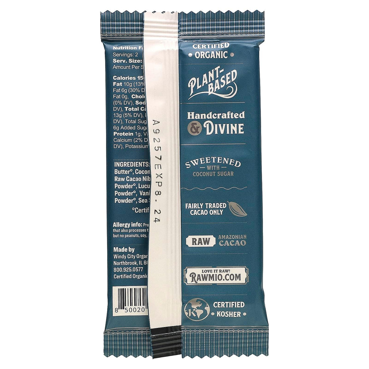 Rawmio, White Chocolate Bar, 1.76 oz (50 g) - Supply Center USA