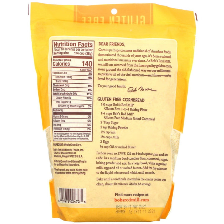 Bob's Red Mill, Medium Grind, Cornmeal, 24 oz (680 g) - HealthCentralUSA