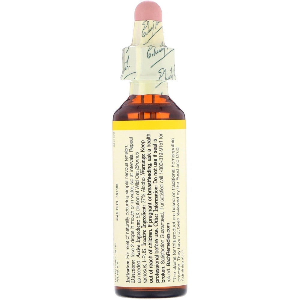 Bach, Original Flower Remedies, Wild Oat, 0.7 fl oz (20 ml) - HealthCentralUSA