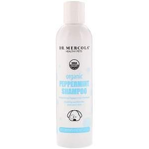 Dr. Mercola, Healthy Pets, Organic Peppermint Shampoo, for Dogs, 8 fl oz (237 ml) - Supply Center USA