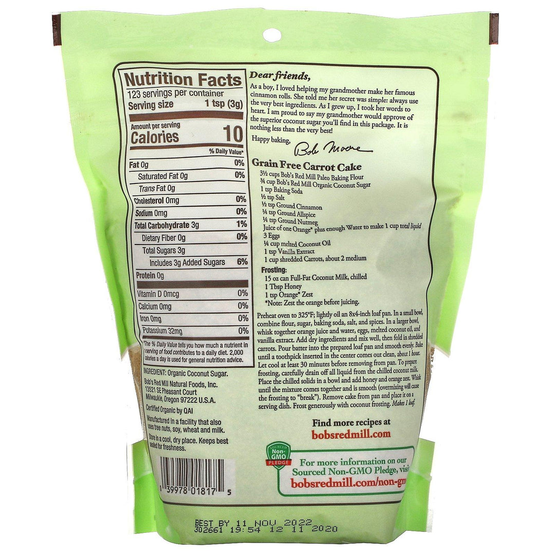 Bob's Red Mill, Organic Coconut Sugar, 13 oz (369 g) - HealthCentralUSA