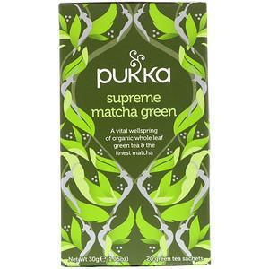 Pukka Herbs, Supreme Matcha Green, 20 Green Tea Sachets, 1.05 oz (30 g) - Supply Center USA