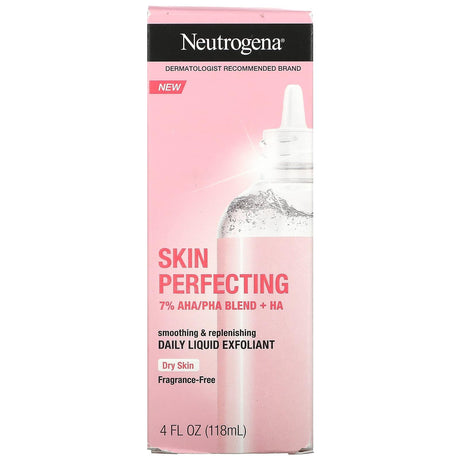 Neutrogena, Skin Perfecting, Daily Liquid Exfoliant, Dry Skin, 4 fl oz (118 ml) - Supply Center USA