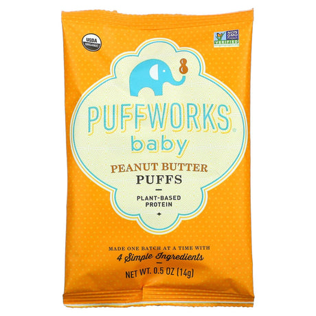 Puffworks, Baby, Puff, Peanut Butter, 6 Pack, 0.5 oz (14 g) Each - Supply Center USA