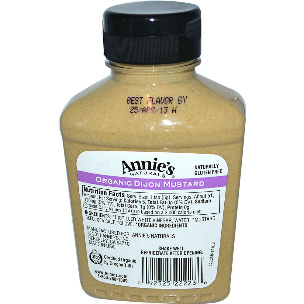 Annie's Naturals, Organic, Dijon Mustard, 9 oz (255 g) - HealthCentralUSA